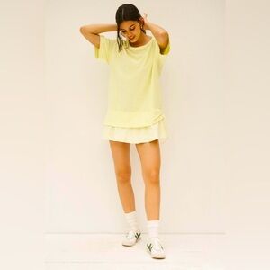 Daily Practice by Anthropologie Chill Out Twofer Mini Dress, Size S, Yellow